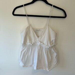 Zara Flowy Tank Top in White Size S